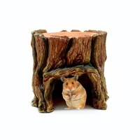 Décoration d'aquarium en résine, abri humidifiant en forme de trous d'arbre pour reptiles, tortues terrestres, lézards, animaux de compagnie et petits animaux
