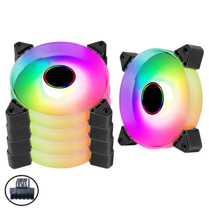 Ventilador de chasis PCled 6 pines Ultra silencioso DC 12V ordenador Rgb emisor de luz 12025 ventilador de refrigeración refrigerado por aire refrigeración de host de escritorio CF - Product Image 1