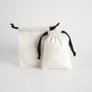 Bolsas de algodón con cordón, rectangulares, blancas, para embalaje de joyería, de 7x9 cm a 15x20 cm, personalizables para almacenamiento de regalos - Product Image 4