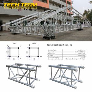 Truss <span class=keywords><strong>de</strong></span> scène en aluminium <span class=keywords><strong>de</strong></span> 500 mm pour DJ, structure circulaire droite robuste, système <span class=keywords><strong>de</strong></span> truss à raccords pour expositions - Product Image 1