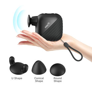 Pistol Pijat Mini Silikon Portabel Hitam untuk Pijat Otot Dalam Fascia Kebugaran Vibrator Saku Pemijat Booster - Product Image 3