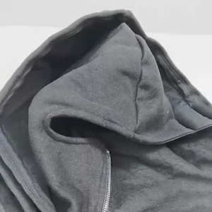 Sudadera con capucha de doble capa personalizada para hombre, con pasamontañas de forro polar y cremallera, bordada, de peso pesado, estilo oversize, para otoño/invierno - Product Image 6