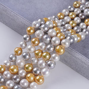 ผู้ผลิตขายส่ง ลูกปัดน้ำจืดธรรมชาติ 12-14 มม. แบบมีแกนเคลือบเอดิสัน แสงสว่างสดใส ทรงกลม เหมาะสำหรับงาน DIY - Product Image 4