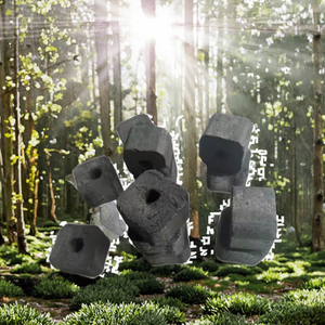 Chất Lượng Cao Lijiu ES-36 Khối U Hình Dạng Tre Than Hoạt Tính Hookah-Bán Buôn Thân Thiện 95% Tro Nội Dung Và Độ Ẩm Thấp - Product Image 2