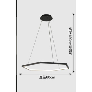 Hexagonal Gold LED Chandelier Geometric Minimalist Design Nordic Luxury Style for <b>Dining</b> Room Grand Apartment Home <b>Light</b> - Product Image 1