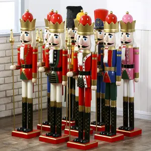 クリスマス木製くるみ割り人形120cm兵士ヨーロピアンスタイルくるみ割り人形屋内屋外装飾クリスマス木製くるみ割り人形