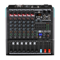 Profesyonel PA-4D 4 Kanallı Aktif Mikser 200W*2 Bluetooth'lu 99 DSP'li ve 7 Bantlı Grafik EQ'lu Aktif Miksaj Konsolu