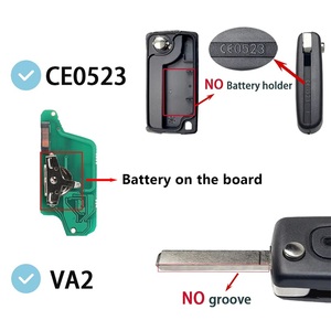 Étui de remplacement pour <span class=keywords><strong>clé</strong></span> de voiture à télécommande 4 boutons pour <span class=keywords><strong>Peugeot</strong></span> 807 <span class=keywords><strong>1007</strong></span> Citroën C8 CE0523, coque de <span class=keywords><strong>clé</strong></span> pliable à clapet - Product Image 3