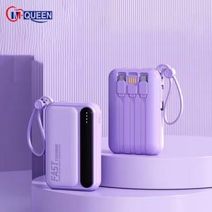 Cargador Portátil Multidispositivo de 10000mAh con Cables, Carga Rápida, Pantalla LED, Batería Externa con Logotipo - Product Image 4