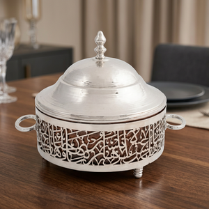 Olla redonda tradicional china de acero inoxidable con tapa y asas de acero inoxidable, contenedor aislante para mantener la comida caliente. - Product Image 6