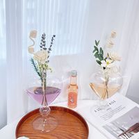 Diffuseur d'aromathérapie en verre transparent en forme de cœur, pot-pourri, désodorisant d'ambiance sans flamme, éliminateur d'odeurs pour salle de bain