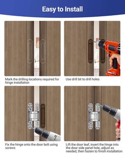 Charnières de porte cachées réglables 3D Divine 177MM pour portes - Product Image 3