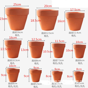 Vaso <span class=keywords><strong>da</strong></span> <span class=keywords><strong>fiori</strong></span> in terracotta di argilla <span class=keywords><strong>per</strong></span> interni ed esterni di diverse dimensioni - Product Image 5