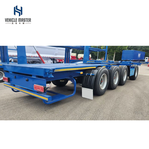 Semi-remorque utilitaire à châssis en acier robuste <span class=keywords><strong>de</strong></span> fabrication chinoise, 40 pieds, capacité <span class=keywords><strong>de</strong></span> charge maximale <span class=keywords><strong>de</strong></span> 80 tonnes - Product Image 3