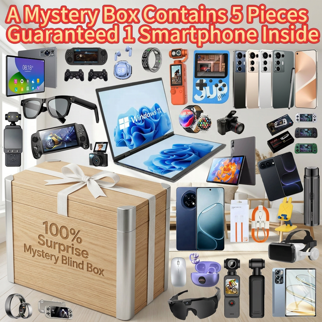 Guaranteed Smartphone Inside Mystery Box Electronics 5G Global Mobile Phone Smart Watch Earphone 5 Pieces Wholesale Surprise