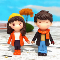Nouveauté amoureux de la Saint-Valentin décoration d'intérieur figurine Microlandschaft petits ornements mini poupée de dessin animé
