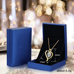 Collar con colgante de corazón para mujer, cadena tipo caja, joyería minimalista de moda, regalo para uso diario - Product Image 5