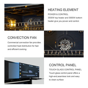Four à convection encastrable Hyxion 22 pouces en acier inoxydable avec fonction friteuse à air pour usage domestique - Product Image 2