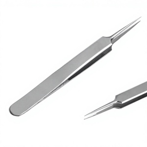 แหนบคิ้วปลายโค้งสแตนเลส เครื่องมือเสริมความงามที่ทนทาน - Product Image 4