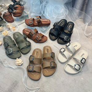 Nueva moda, bonitos zapatos de lujo, hebilla de hierro, zapatos decorativos, zapatillas de mujer, zapatillas <span class=keywords><strong>planas</strong></span> elegantes, <span class=keywords><strong>sandalias</strong></span> para mujer - Product Image 2