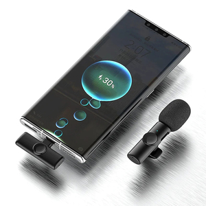 Micro không dây K11, micro cài áo không dây, karaoke với <span class=keywords><strong>Bluetooth</strong></span> và micro không dây, kẹp cài áo bằng nhựa đen - Product Image 5