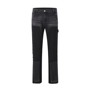 Llegada Biker Stacked Ripped Jeans Custom Adolescentes Diseñador Pantalon Jean New High Street Skinny Rock Revival Teans Italia Sólido - Product Image 1