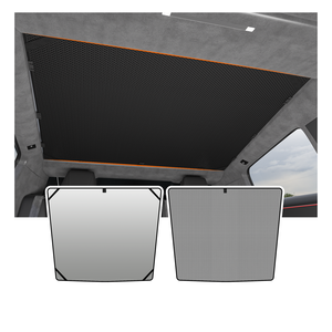 <span class=keywords><strong>Pare</strong></span>-<span class=keywords><strong>soleil</strong></span> de toit compatible avec 2023-2024 <span class=keywords><strong>Tesla</strong></span> Cybertruck <span class=keywords><strong>Pare</strong></span>-<span class=keywords><strong>soleil</strong></span> de toit en tissu enduit d'argent durable - Product Image 1