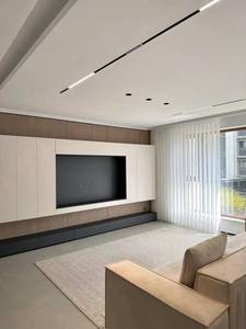 <span class=keywords><strong>Meuble</strong></span> <span class=keywords><strong>TV</strong></span> moderne et minimaliste personnalisable avec rangement intégré, armoire murale de salon adaptable - Product Image 5