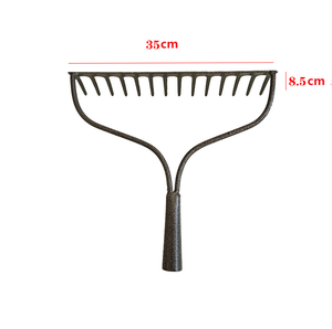 Râteau polyvalent en acier au manganèse pour l'agriculture et le jardin, idéal pour la gestion des feuilles et du sol - Product Image 3