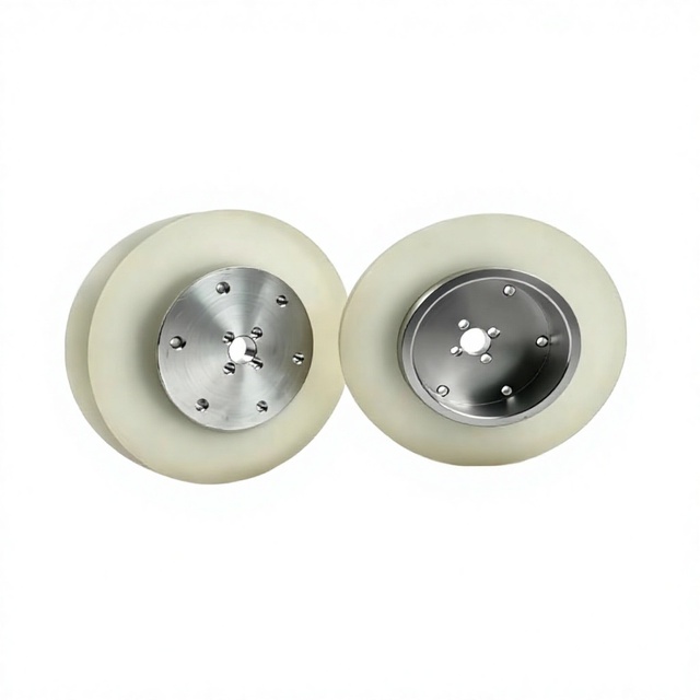 High Load PU Coated Drive Wheel for AGV & AMR Robots | Customizable Size & Hardness | Industrial Automatic Guided Vehicle Wheel