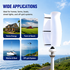 Éolienne verticale Tulip R&X RX-TL 5KW 10KW 20KW 30KW à entraînement direct magnétique, faible régime, 48V-220V, garantie 10 ans, pour usage domestique - Product Image 5