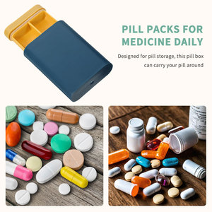 OEM Mini Small Portable Travel Vitamin Box Pill Cases Container Organizer Storage Tablet 7 Days 6 Grids Medicine Fish Oils - Product Image 3