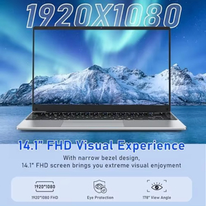 Bộ xử lý lõi tứ n5095 thế hệ thứ 11; màn hình FHD Bộ nhớ 32GB siêu mỏng 14 inch; Máy tính xách tay chơi game ổ đĩa trạng thái rắn 12GB. - Product Image 4