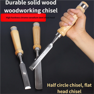 Ensemble de ciseaux à <span class=keywords><strong>bois</strong></span> pour la sculpture, pointes plates/acier/semi-circulaires, manche en <span class=keywords><strong>bois</strong></span> - Product Image 4