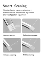 WC intelligent moderne en céramique de haute qualité avec télécommande, chasse d'eau automatique double, siège chauffant, technologie de détection et siphon en P