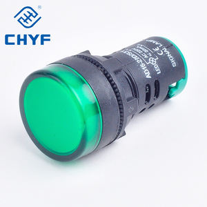CHYF lampu Pilot sinyal baru 22mm 12v 24v 220v 110v 120v Led merah hijau kuning lampu indikator Led AD22-22DS - Product Image 4