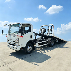 Venta Directa de Fábrica: Camión Grúa de Plataforma ISUZU 250HP 4x2, Un Remolque, Dos Grúas, para Rescate en Carretera - Product Image 1