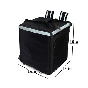 Mochila impermeable grande con doble cubierta, bolsa aislante para Pizza, entrega de comida, con soporte divisor de taza - Product Image 1