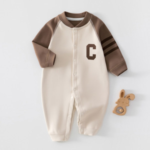 Body para bebé, mono Unisex de algodón cálido para otoño e invierno, manga larga con diseño de letra C para ropa de recién nacido - Product Image 1
