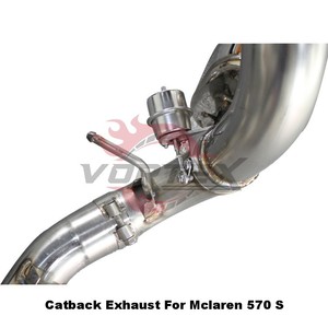 Vortex SS304 Downpipe for McLaren 570S 3.8T V8 Valved Catback Racing Muffler with X-Pipe Valvetronic Mirror Polished - Product Image 5