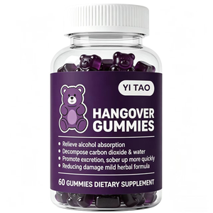Gomitas para el Alivio de la Resaca, Suplemento Herbal de Cardo Mariano para la Desintoxicación del Hígado, Protege el Hígado, Certificado Halal, Dulces Aptos para Adultos - Product Image 1