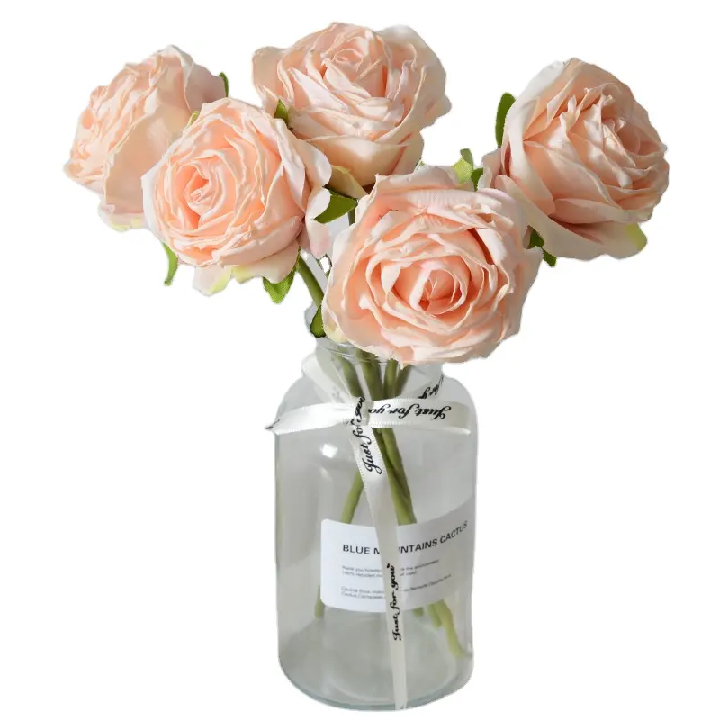 MU sıcak satış güller yapay yanmış gül çiçekler ipek yanmış gül düğün süslemeleri için