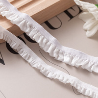 Bandes élastiques blanches en nylon en forme de champignon classiques de 10/15 mm pour bandeaux, foulards, bracelets et garnitures décoratives