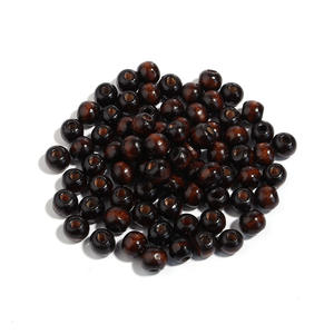 200 Stück/Beutel Gefärbte Ahorn-Perlen Holzperlen, Runde Bemalte Mehrfarbige Fassförmige Holzperlen, für DIY-Handwerk Party-Festival-Dekoration - Product Image 5