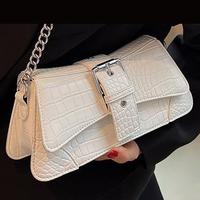 Sac à main chaîne élégant en cuir de crocodile de luxe, sac à bandoulière pour téléphone portable, sac à main pour femmes