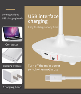 Portable USB Powered Modern ABS Rectangle LED <b>Table</b> Lamp Touch Control Adjustable Color Temperature Dimmable for <b>Study</b> - Product Image 5