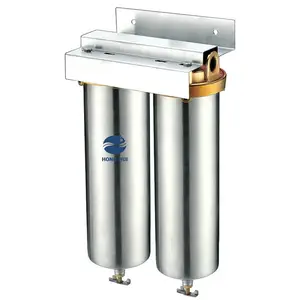 HONG HUI HH2-10A deux étapes zéro filtre à eau purificateur d'eau en acier inoxydable boîtier de filtre à eau