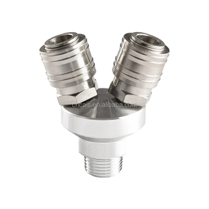 Neue SF PF SM PM Deutscher Typ Kohlenstoffs tahl Verchromte pneumatische Schnell kupplung Luft schlauch kupplung Euro Serie 2 Wege 3 Wege 4 Wege - Product Image 3