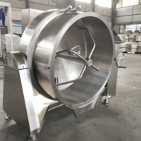 Chaudière à gaz industrielle à enveloppe chauffante avec mélangeur pour cuisson et braisage