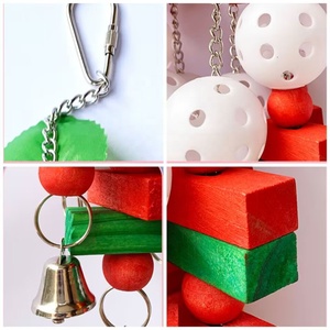Blocs de <span class=keywords><strong>bois</strong></span> colorés jouets <span class=keywords><strong>pour</strong></span> oiseaux jouets à mâcher <span class=keywords><strong>pour</strong></span> animaux de compagnie oiseau <span class=keywords><strong>perroquet</strong></span> balançoire jouets à mâcher - Product Image 5